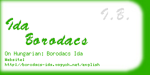 ida borodacs business card